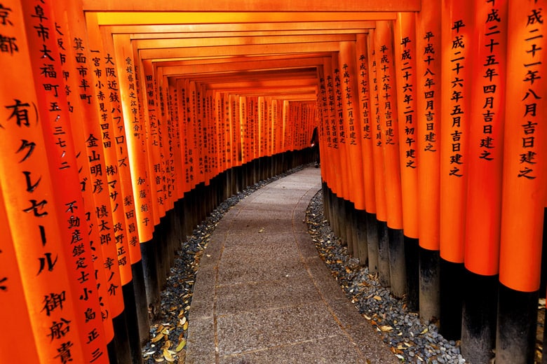 Le lieu de pèlerinage Fushimi Inari-taisha á Kyoto