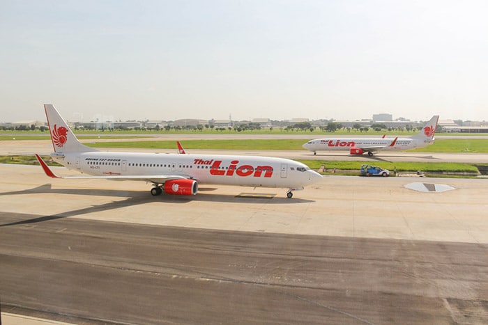 Avions Thai Lion Air à l’aéroport de Suvarnabhumi