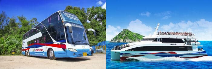 En bus et ferry de Pattaya à Koh Samui