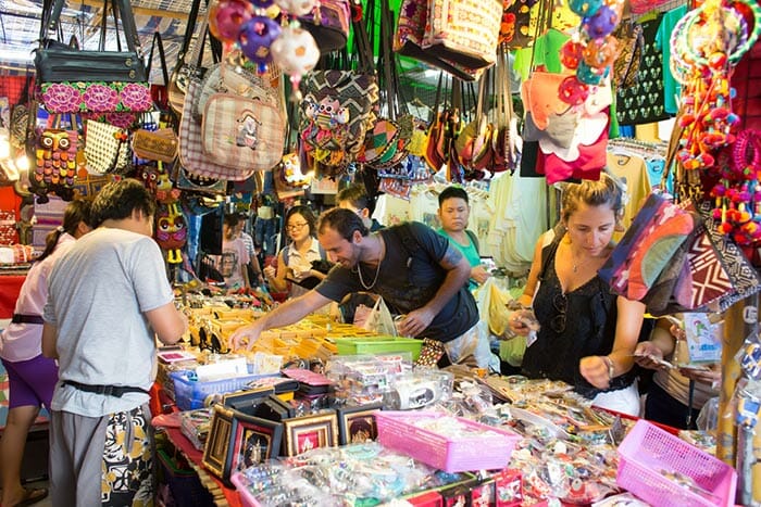 Le superbe marché de Chatuchak à Bangkok.
