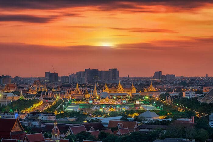 Ciel nocturne au Grand Palais de Bangkok